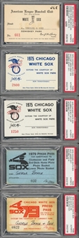 1941-90 Chicago White Sox Season Pass Collection Lot of 15 (PSA)